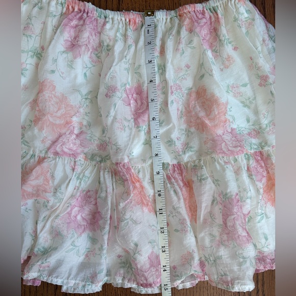 H&M FLOUNCED FLORAL MINI SKIRT - Picture 4 of 8